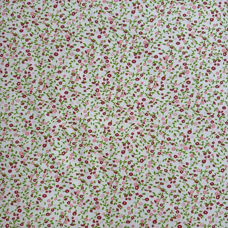 Bílá s růžovými kvítky